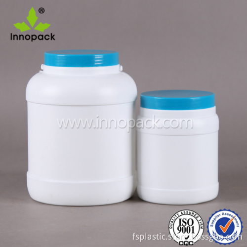 3L food grade HDPE bottle for powder packing with ladles/ bottle for protein powder
